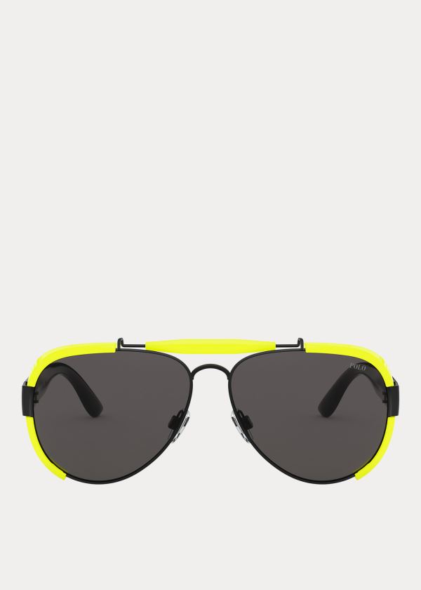 Men's Polo Ralph Lauren Fluorescent Pilot Sunglasses | 832041NFD